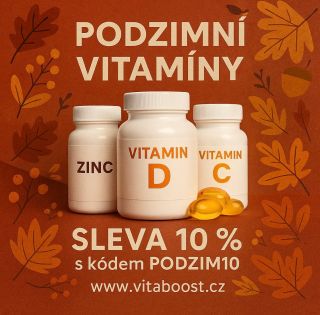 Podzim je tu - a s ním i čas posílit imunitu! Využij slevu 10% na všechny vitamíny a doplňky stravy na www.vitaboost.cz...